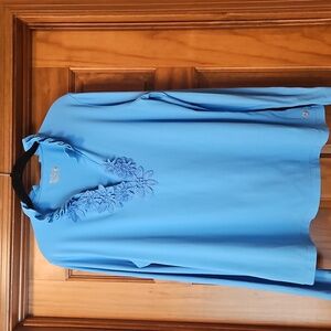 Lilly Pulitzer Luxletic Frida Flower Long Sleeved Top Size XL